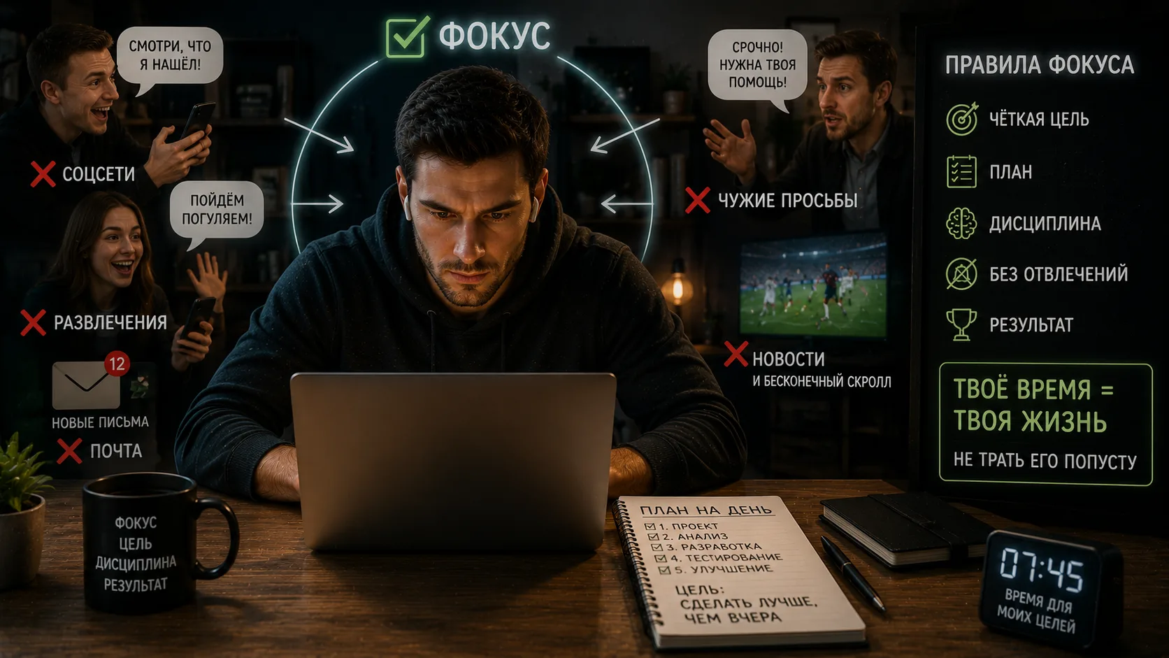 Патч №31: Как сосредоточиться на работе: Эффективные методы повышения концентрации и продуктивности