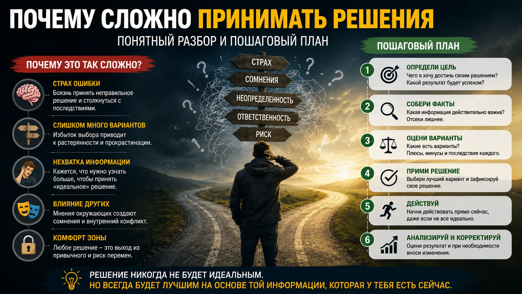 Патч №39: Почему сложно принимать решения: паралич анализа и способы его преодолеть