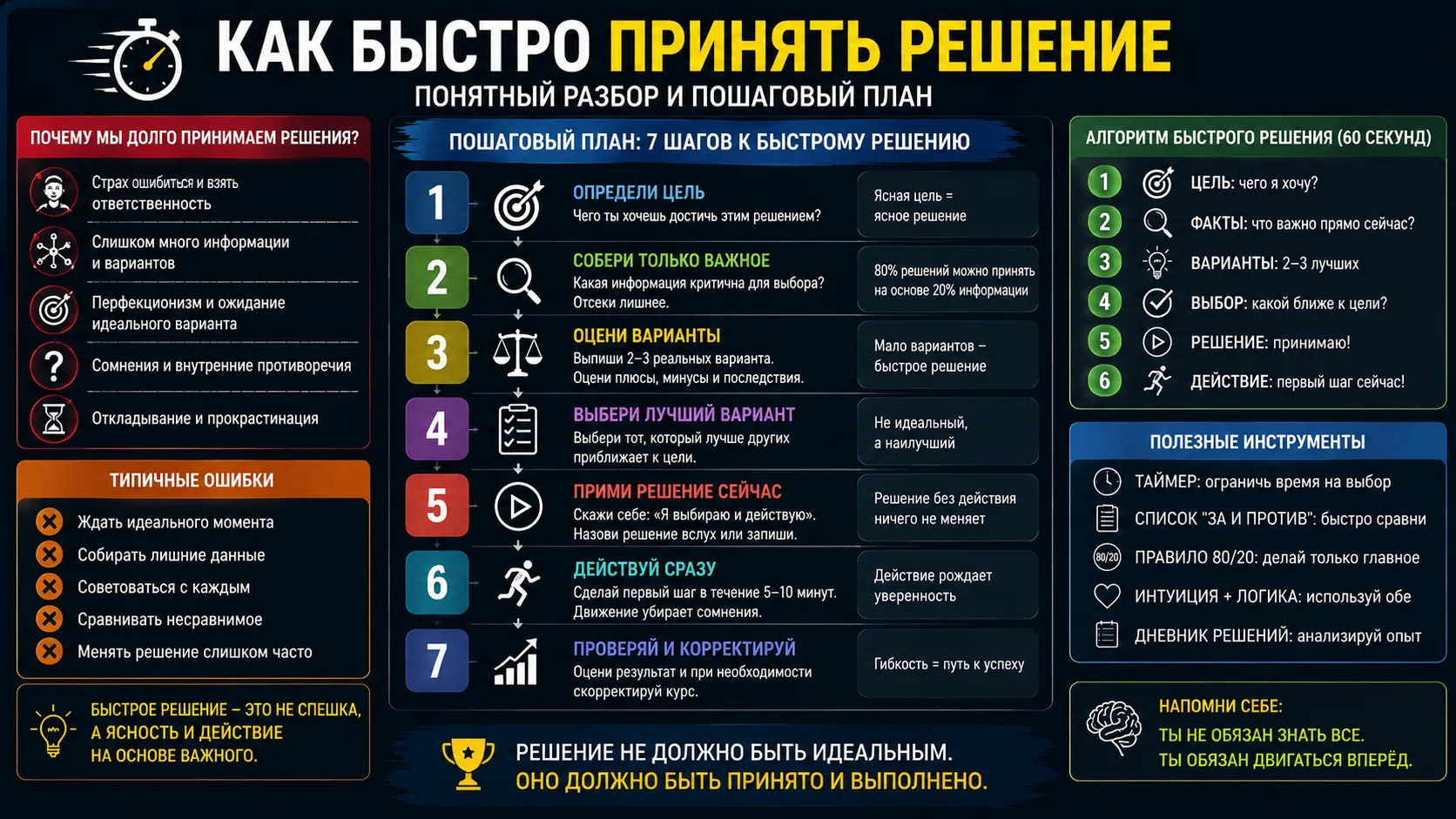 Патч №42: Как быстро принять решение в бизнесе: эффективные техники и преодоление паралича анализа