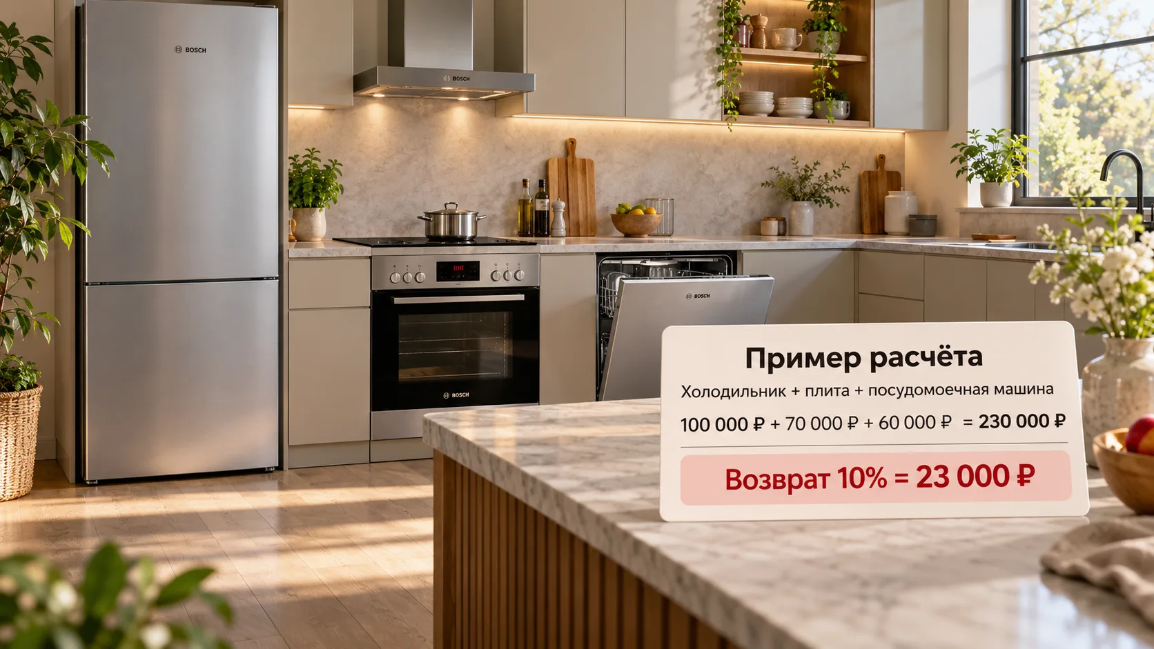 Bosch возвращает до $4 000 за кухню: где скрыты условия акции